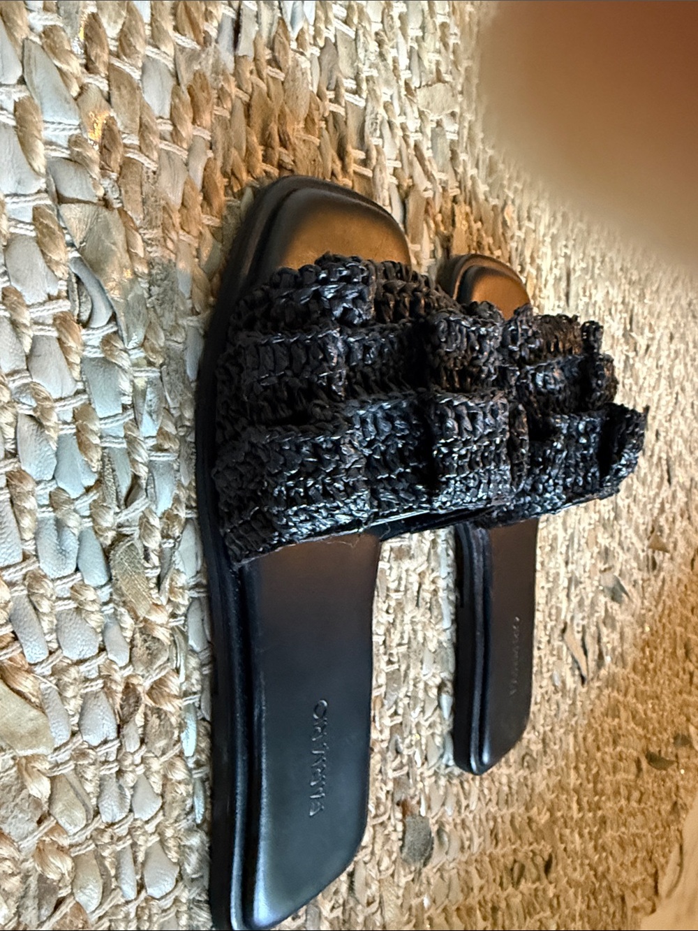 FARM Rio Faux Rafia Slide Mules - Picture 6 of 8